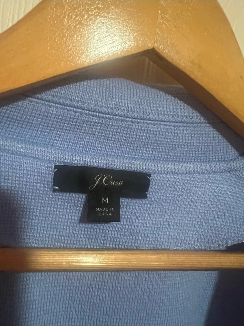 J. Crew Light Blue Open-Front Blazer Sweater